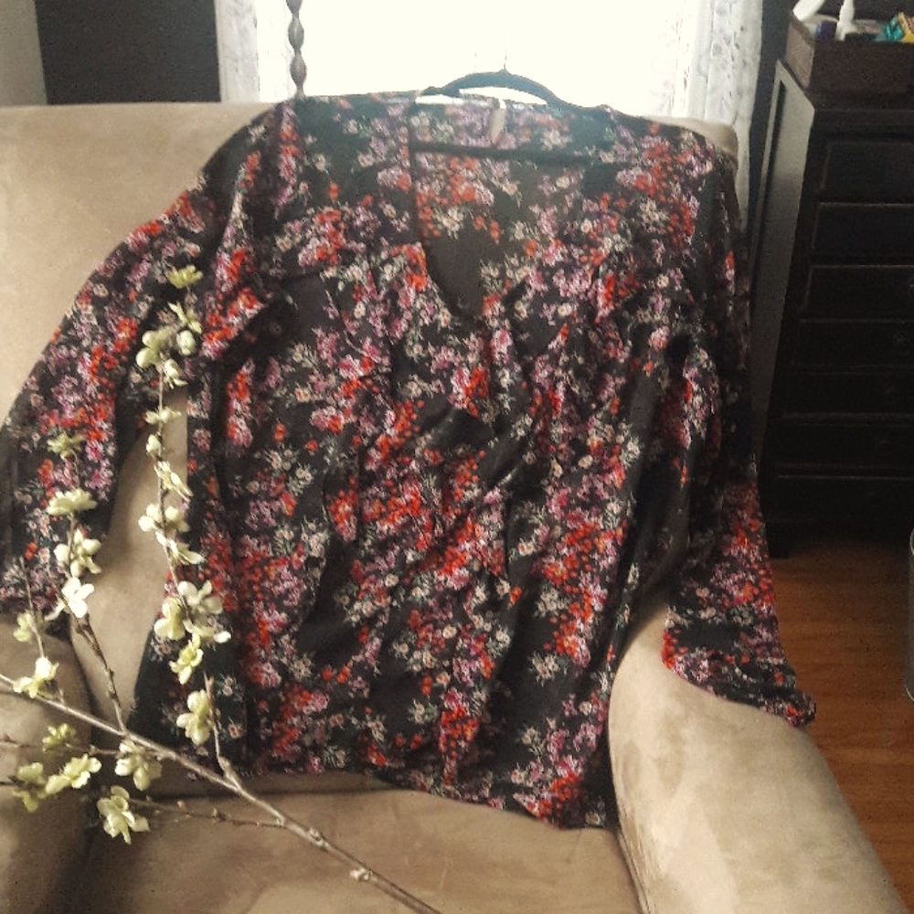 Sheer, feminine blouse.
